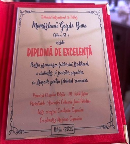 Diploma festival Momarlanii Gazde Bune